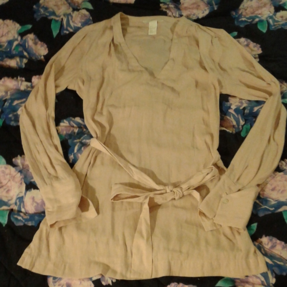 H&M Tie Waist Shirt
